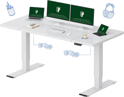 Miniatura 20 de FLEXISPOT Escritorio Eléctrico de Pie de Una Pieza, 60 x 24 Pulgadas Escritorio Ajustable con Superficie Sin Costuras, Ajuste de Altura con Parte