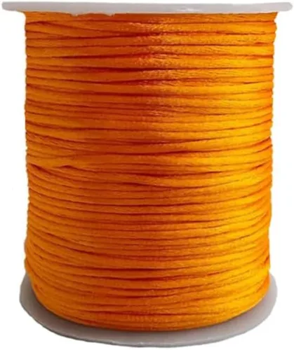 Miniatura 8 de 2.0 mm x 110 yardas de cordón de satén de nailon para abalorios, hilo trenzado para nudos chinos, rattail, macramé, pulseras, collares, fabricación
