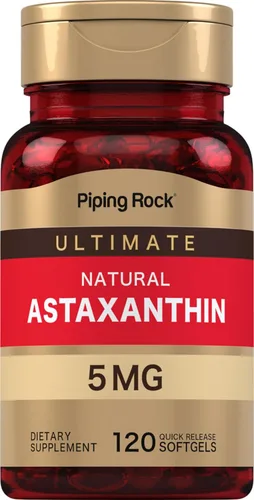 Piping Rock Suplementos de astaxantina de 5 mg | 120 cápsulas blandas | Sin OMG, sin gluten
