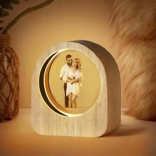 Miniatura 12 de Lámpara de noche personalizada de foto 3D en cristal – Bola de foto de vidrio personalizada con grabado de imagen 3D personalizada, base de madera
