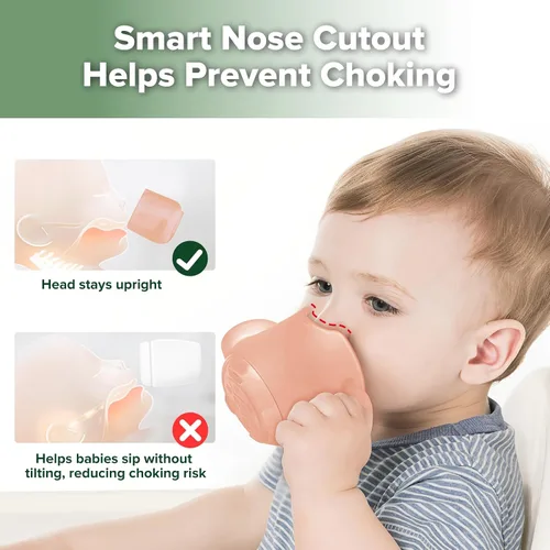 Miniatura 3 de haakaa Taza de Entrenamiento de Silicona para Bebés, Taza Abierta de Aprendizaje para Niños Pequeños de 6 Meses en Adelante, A Prueba de Caídas, Sin