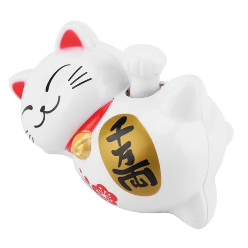 Miniatura 9 de Gato de la suerte, brazo agitador de gato, estatua de gato de la suerte, brazo móvil de gato agitado, energía solar, gato de dinero de la suerte