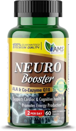 America Medic & Science Neuro Booster (60 cápsulas) | Suplemento nutricional para la salud cerebral | Píldoras de vitaminas para una mejor memoria y