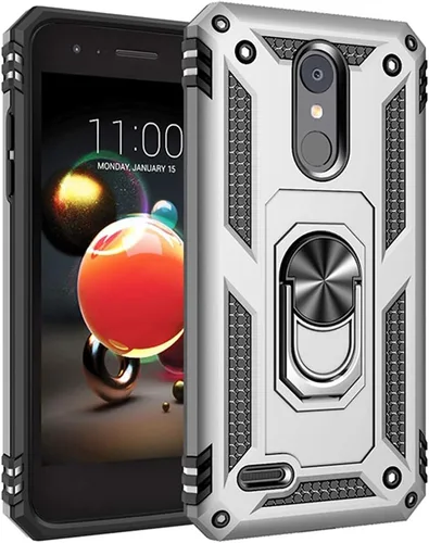 Miniatura 11 de Funda de grado militar para LG Aristo 3, Aristo 2 Aristo 2 Plus/Rebel 4 LTE/Phoenix 4/Zone 4, soporte de metal giratorio con soporte de soporte