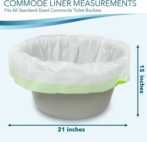 Miniatura 4 de TidyCare Forros Desechables para Silla de Inodoro de Cabecera para Adultos, Cubo de Asiento y Bacinilla Paquete de Valor de 192 Bolsas de Desecho