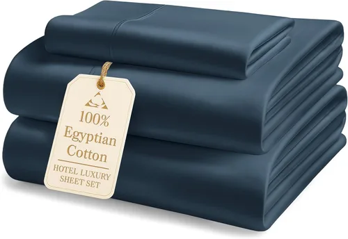 Miniatura 61 de Lane Linen Sábanas 100% de algodón egipcio, tamaño King, naturalmente transpirables y duraderas, cómodas para el invierno, ultra suaves, comodidad