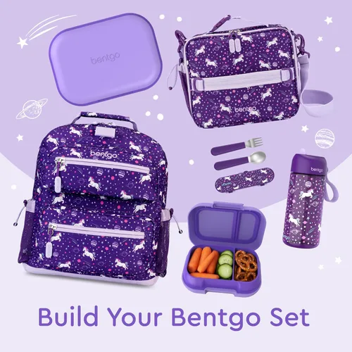 Miniatura 7 de Bentgo Snack para niños, contenedor de 2 compartimentos a prueba de fugas para aperitivos y comidas pequeñas, cierre fácil de abrir, apto