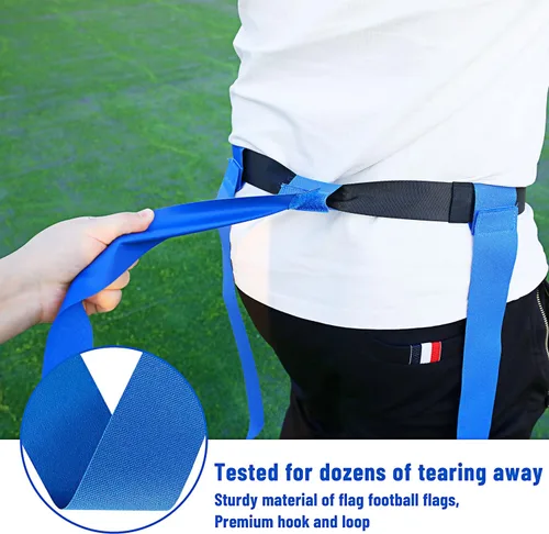 Miniatura 5 de Cinturones de fútbol con bandera, set de fútbol con bandera para adultos, niños y jóvenes, banderas de fútbol para entrenamiento y competición