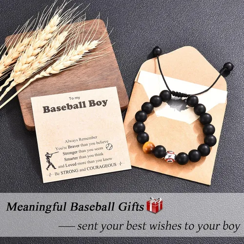 Miniatura 6 de IKIATY Pulsera de fútbol, béisbol, baloncesto, fútbol, regalos para adolescentes, niños, jugadores, hijos, nietos, sobrinos, amigos, hermano
