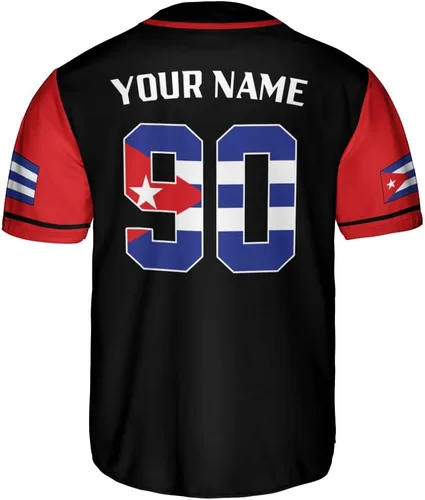 Miniatura 3 de Podagree - Camiseta de béisbol personalizada de Cuba, camiseta de bandera de Cuba, camiseta cubana para hombres y mujeres, camiseta cubana