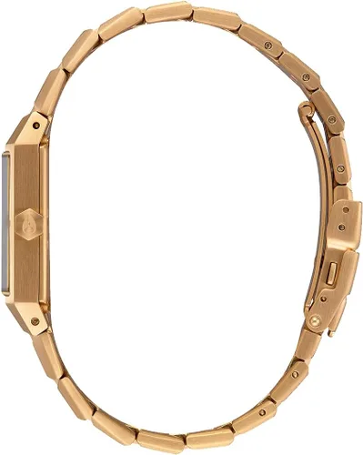 Miniatura 2 de Nixon Ticket A1262502-00 Reloj de acero inoxidable con esfera dorada de 1.339 in para mujer, Acetato azulnegro