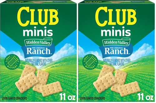 Miniatura 13 de Club Minis Crackers, aperitivos para el almuerzo, galletas saladas, Hidden Valley Ranch, caja de 11 onzas (1 caja)