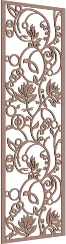 Miniatura 19 de 9 3/8"W x 24 3/8"H x 1/4"T Caspio Decorativos Paneles De Pared De Madera De Calado, Roble Rojo rojo (Red Oak)