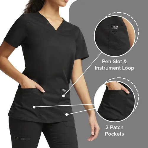 Miniatura 3 de Workwear Revolution Mujeres Scrubs Top V-cuello WW620