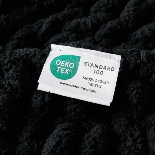 Miniatura 3 de WESHIONGOO Manta de Punto Grueso Throw 40"*40" (101.6cm*101.6cm) Mantas de Punto para Sofá Cama Manta Suave Esponjosa con Hilo Chenille Jumbo Grueso