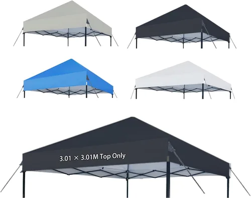 Miniatura 13 de Joramoy Toldo de repuesto de 8 x 8 pulgadas, cubierta impermeable para tienda de campaña desplegable con cuerdas resistentes al viento para marco