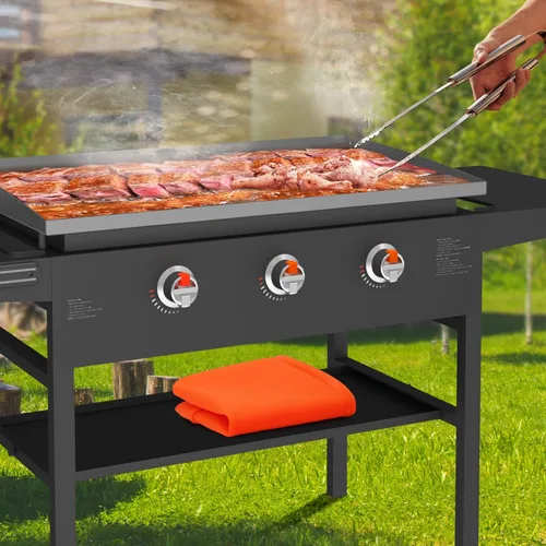 Miniatura 7 de Tapete de silicona para plancha Blackstone - 28 pulgadas, cobertura completa resistente de grado alimenticio, tapete protector para parrilla