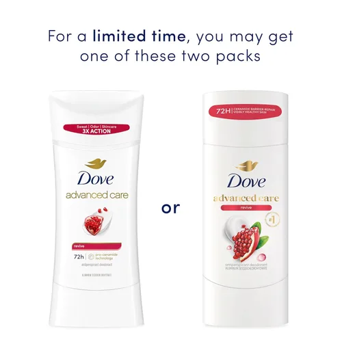 Miniatura 3 de Dove Advanced Care - Desodorante antitranspirante para mujer, Paquete doble Revive, 72 horas de protección contra el sudor y el olor, 2.6 onzas