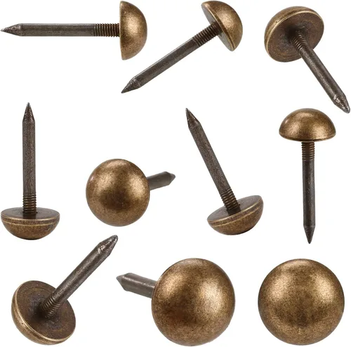 Tachuelas de latón puro macizo como tachuelas de tapicería antiguas para muebles, pasadores decorativos para madera, tachuelas de alfombra,