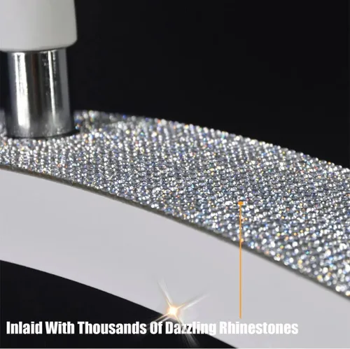 Miniatura 3 de Bling Luz de Media Luna para Pestañas Lámpara LED Regulable con Diamantes para Técnicas de Pestañas - Lámpara de Pie LED para Pestañas con Altura