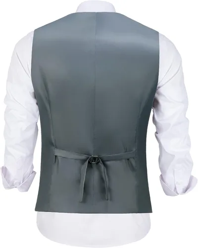 Miniatura 3 de Chaleco de traje para hombre, chaleco de esmoquin para boda, chaleco formal con cuello en V