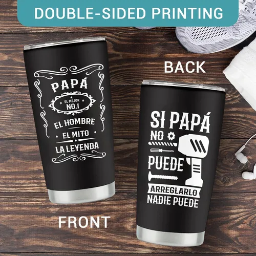 Miniatura 3 de Regalos para papá, regalos para papá en español, regalos de Navidad para papá mexicano, El Mejor Papa Del, regalos para papá español, vaso de 20