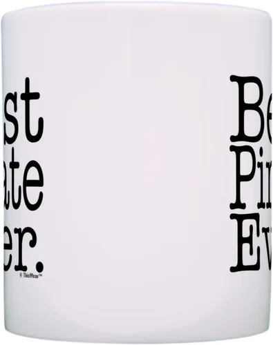 Miniatura 4 de ThisWear Pirate Gifts Best Pirate Ever Gag Gifts - Taza de café de cerámica de 11 oz con asa