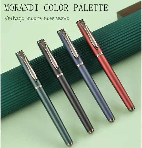 Miniatura 3 de Bolígrafo de tinta líquida con cuerpo de metal de lujo, diseño elegante y escritura suave, bolígrafo de regalo con estuche para hombres y mujeres, 2