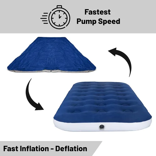 Miniatura 3 de Treaton, Colchón inflable de lujo duradero de 9 pulgadas con tecnología Comfort Coil y bomba de alta capacidad, bueno para campamento, hogar