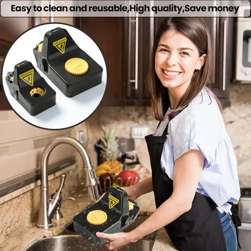 Miniatura 2 de Trampas para Ratones, Trampa para Ratas Rápida y Eficaz, Mejor Trampa para Ratones, Trampas de Plástico Reutilizables para Interiores y Exteriores
