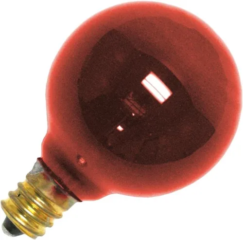 Reflector incandescente con base de color tipo candelabro, S3833, 10watts, 120 volts