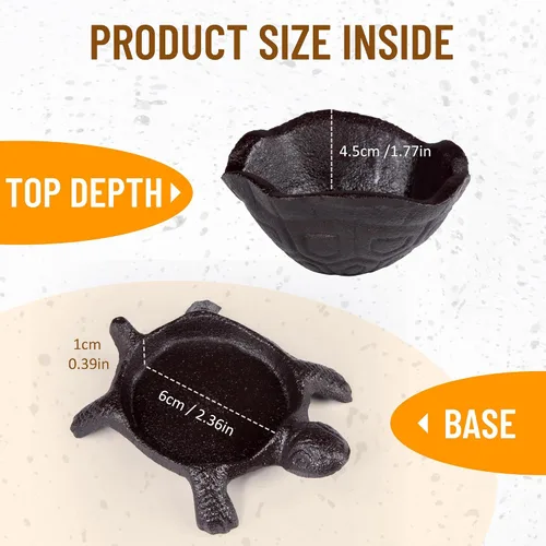 Miniatura 4 de BarGifts Oculta una llave fuera de la falsa llave de roca oculta aspecto de tortuga para jardín o patio, caja de almacenamiento secreta para llaves