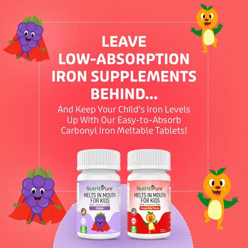 Miniatura 4 de Suplemento de hierro masticable para niños, hierro carbonílico Ferronyl® 9 mg, vitamina C 30 mg, sabor a uva, 90 tabletas (2 botellas)