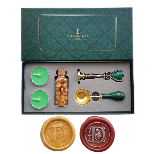 Miniatura 25 de Fancy Letters S - Juego de sellos de cera personalizados, sello de cera para tarjetas de cartas invitaciones letras S