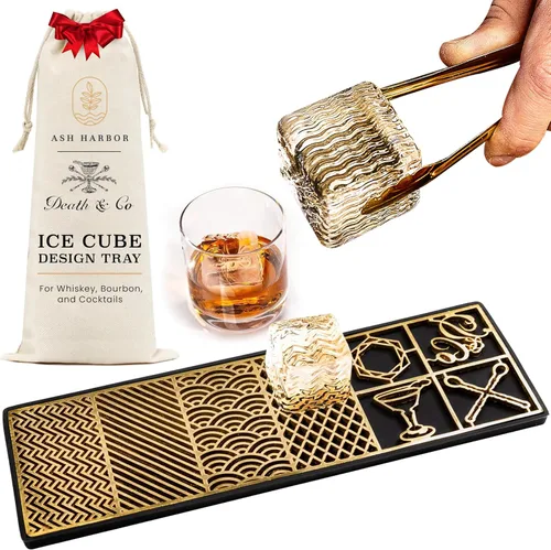 Miniatura 12 de Bandeja de Diseño para Hacer Cubitos de Hielo Transparentes - Molde Moderno para Bourbon y Cócteles en 5 Segundos - Molde de Cubo de Whisky Sellado