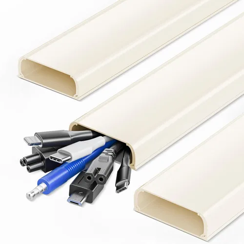 Miniatura 9 de Ocultador de cable grande – Ocultador de cable de 47 pulgadas para TV en la pared, ocultador de cables pintable, kit de organización de cables XL