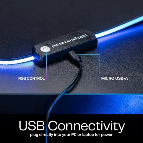 Miniatura 6 de VIVO DESK-PAD60-24 - Alfombrilla de escritorio grande de 60 x 24 pulgadas con iluminación RGB para ambiente de oficina y juegos inmersivos