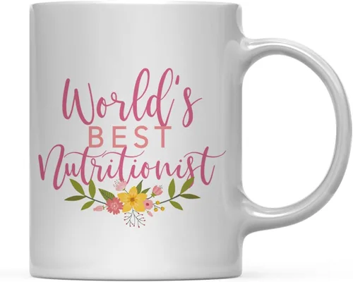 Miniatura 48 de Andaz Press Taza de café de 11 oz, regalo de broma de la mejor abbuela del mundo, diseño floral, paquete de 1