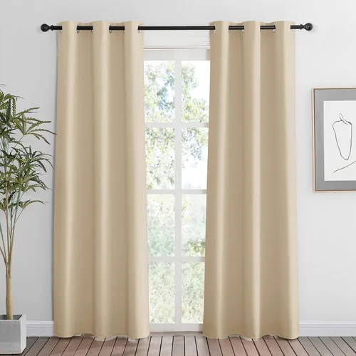 Miniatura 24 de RYB HOME Cortinas opacas de cocina de 36 pulgadas de largo, tratamiento de privacidad para ventanas pequeñas, aislamiento térmico, telón de fondo