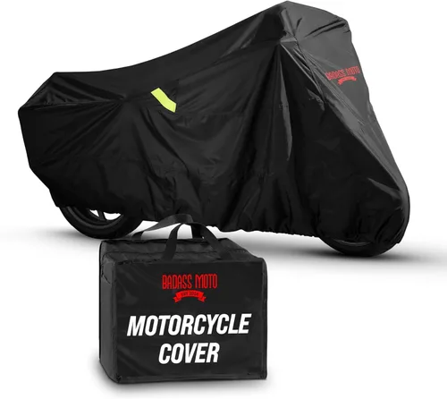 Miniatura 18 de Cubierta de protección para motocicleta de la marca Badass Motogear, con rayas reflectantes de seguridad nocturnas, escudos de calor, con badass
