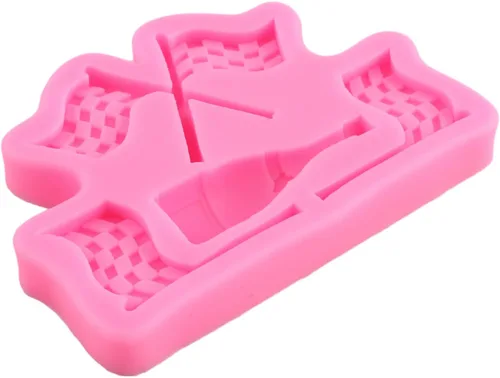 Miniatura 8 de ZiXiang Molde de fondant de llama, molde redondo de silicona, moldes de silicona para fuego caliente, moldes de bandera de rueda de camión