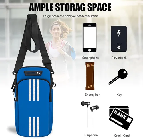 Miniatura 3 de Soporte de teléfono para brazalete de correr, bolso cruzado pequeño para mujeres, hombres y niños, iPhone 11, 12, 13, 14, 15, 16, 17 Pro Max Xs 16e