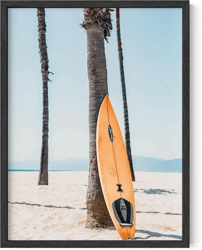 Miniatura 69 de HAUS AND HUES Arte de surf y cuadros de playa, póster de palmeras de California, arte de pared de palmeras de California, arte de pared de surf