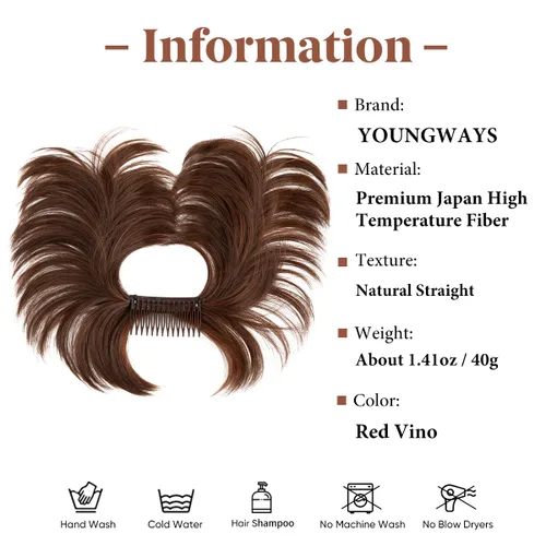 Miniatura 72 de Postizo de Cabello de Moño Desordenado Peine Lateral Clip en Moño de Cabello Postizo para Mujeres Corto Natural Liso Estilos Versátiles Ajustables