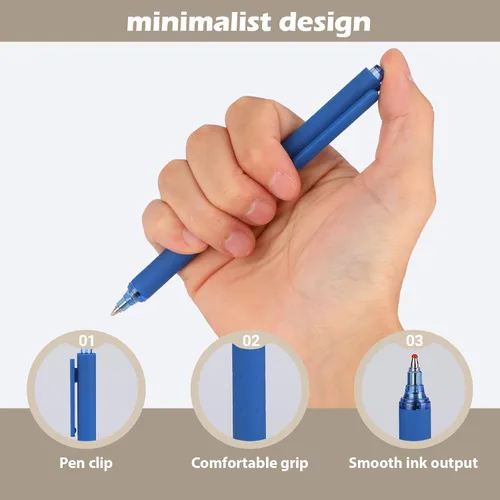 Miniatura 9 de WY WENYUAN Bolígrafos a granel, paquete de 30 bolígrafos negros de bola (punta media de 1.0 mm) - Bolígrafos de escritura suave sin manchas tipo
