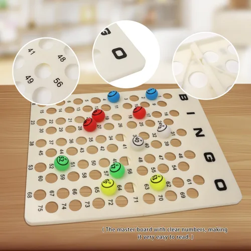 Miniatura 4 de GSE Games & Sports Expert Professinal - Tablero maestro de bingo para bolas de 1.5 pulgadas, tablero de llamadas de bingo para fiestas, grupos
