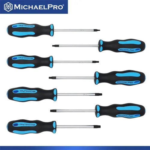 Miniatura 6 de MichaelPro Juego de destornilladores Torx de 7 piezas con mango ergonómico de doble material T10, T15, T20, T25, T27, T30, T40, puntas magnéticas