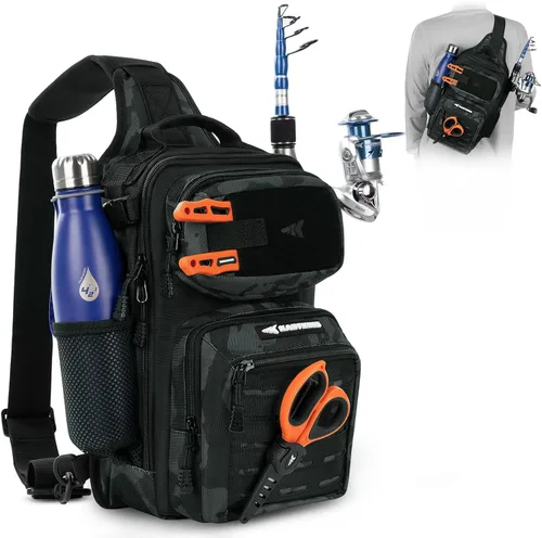 KastKing BlowBak - Bolsa táctica para aparejos de pesca, mochila de pesca ligera, almacenamiento para equipo y equipo, regalo para hombres B: