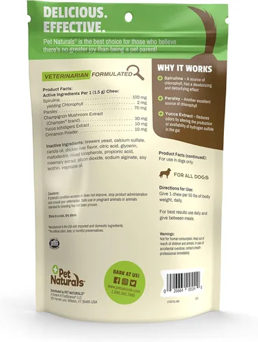 Miniatura 2 de Pet Naturals Breath Bites - Ambientador de aliento para perros, 60 masticables, aliento fresco, apoyo gastrointestinal saludable y salud dental