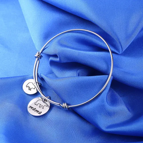 Miniatura 3 de Pulsera de oso de mamá con brazalete ajustable de 1, 2, 3 cachorros, regalo para mamá